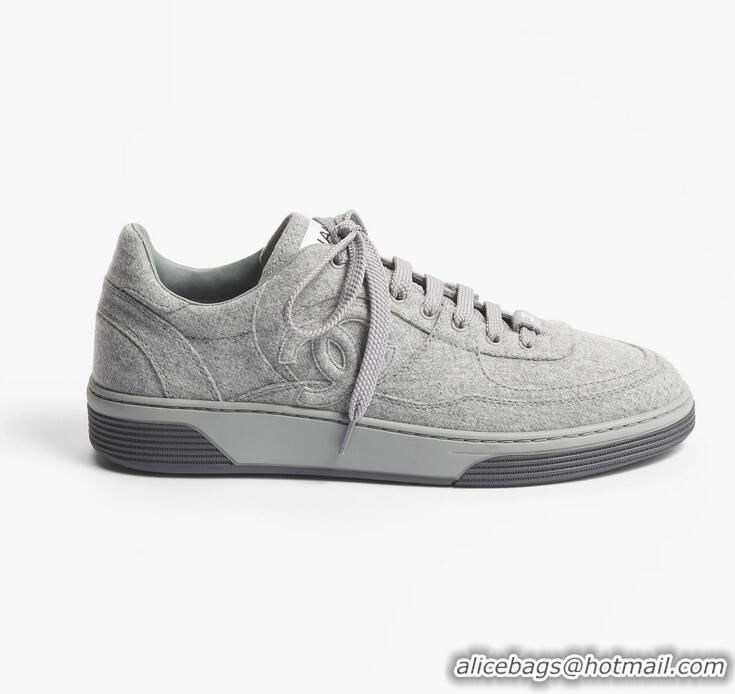 ​Top Quality Chanel Trainers Wool With Mixed Fibres G46011 Light Grey