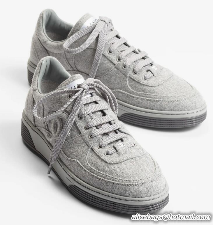 ​Top Quality Chanel Trainers Wool With Mixed Fibres G46011 Light Grey