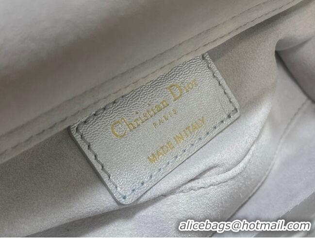 Best Quality Dior Lady D-Joy Micro Bag with Bead Embroidery D81305 Silver 2024