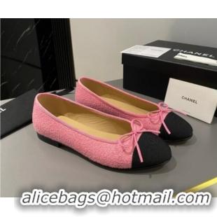 Purchase Chanel Tweed Classic Ballet Flat Light Pink 722108