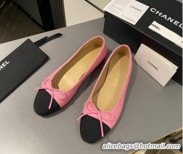 Purchase Chanel Tweed Classic Ballet Flat Light Pink 722108