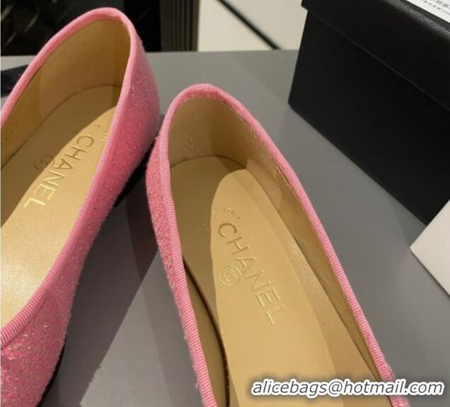 Purchase Chanel Tweed Classic Ballet Flat Light Pink 722108