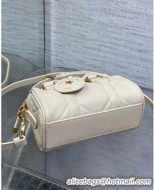 Top Quality Dior Groove 16 Mini Boston Bag in Macrocannage Calfskin CD5116 Beige 2024