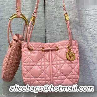 Promotional Dior Medium Dior Nolita Bag in Macrocannage Lambskin CD1424 Pink 2024