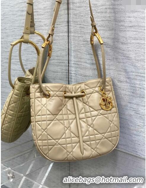 Best Price Dior Medium Dior Nolita Bag in Macrocannage Lambskin CD1424 Beige 2024