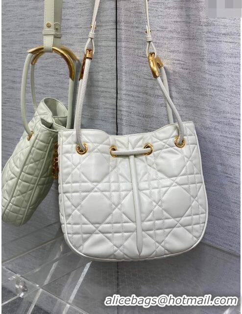 Well Crafted Dior Medium Dior Nolita Bag in Macrocannage Lambskin CD1424 White 2024