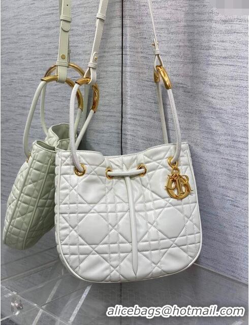 Well Crafted Dior Medium Dior Nolita Bag in Macrocannage Lambskin CD1424 White 2024