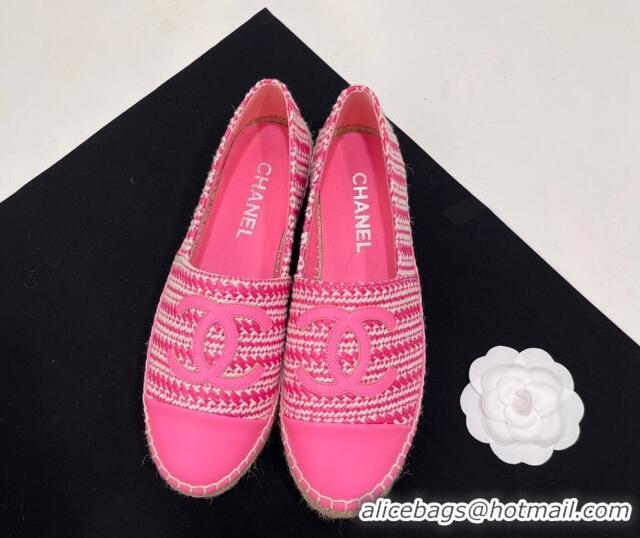 Perfect Chanel Braided Espadrilles Flat Pink 723003