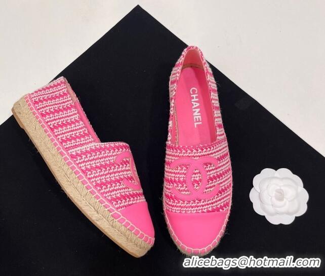 Perfect Chanel Braided Espadrilles Flat Pink 723003