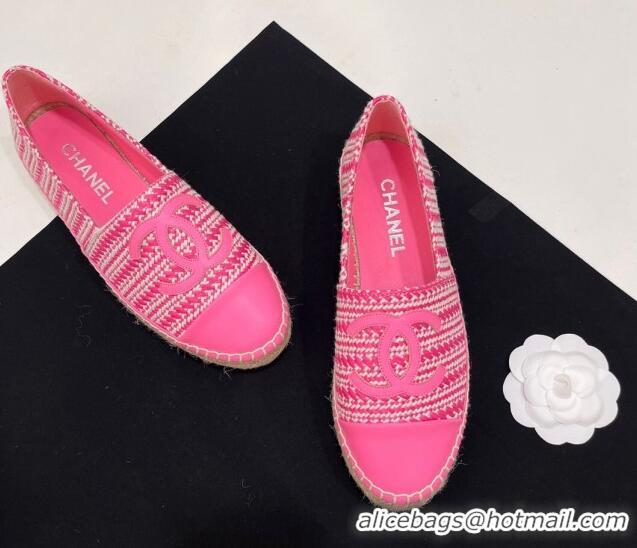 Perfect Chanel Braided Espadrilles Flat Pink 723003