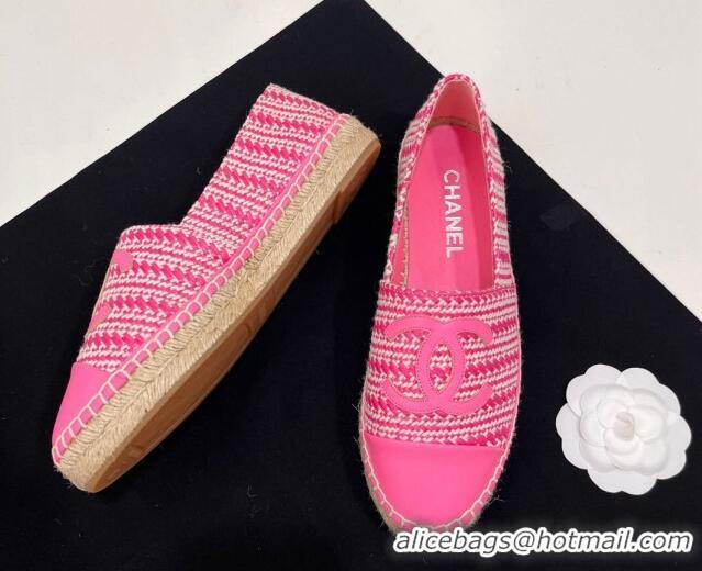 Perfect Chanel Braided Espadrilles Flat Pink 723003