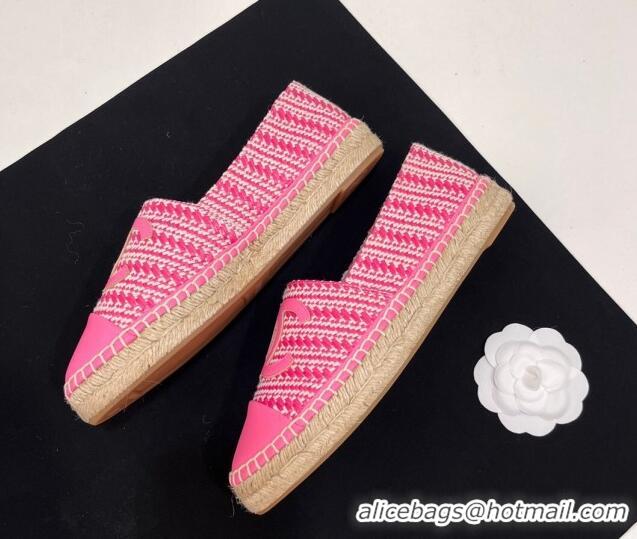 Perfect Chanel Braided Espadrilles Flat Pink 723003