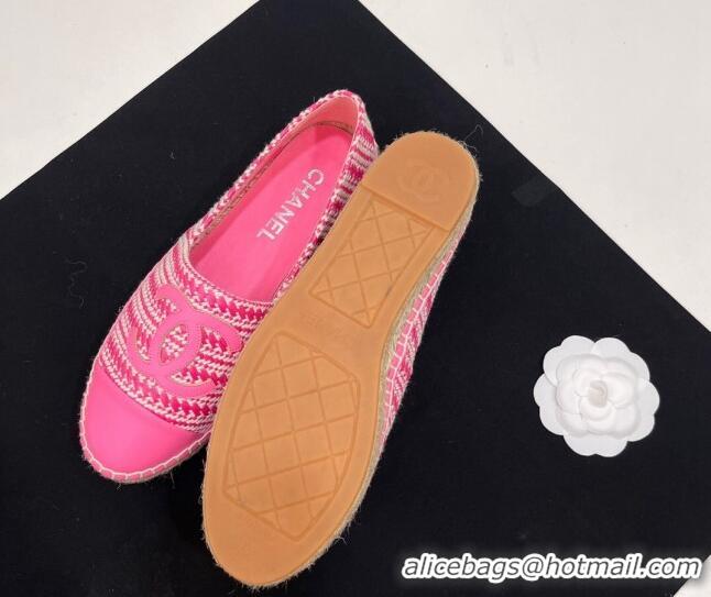 Perfect Chanel Braided Espadrilles Flat Pink 723003