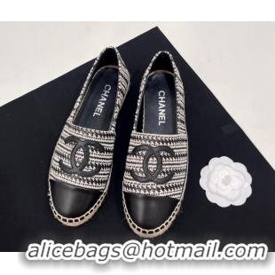 Purchase Chanel Braided Espadrilles Flat Black 723007