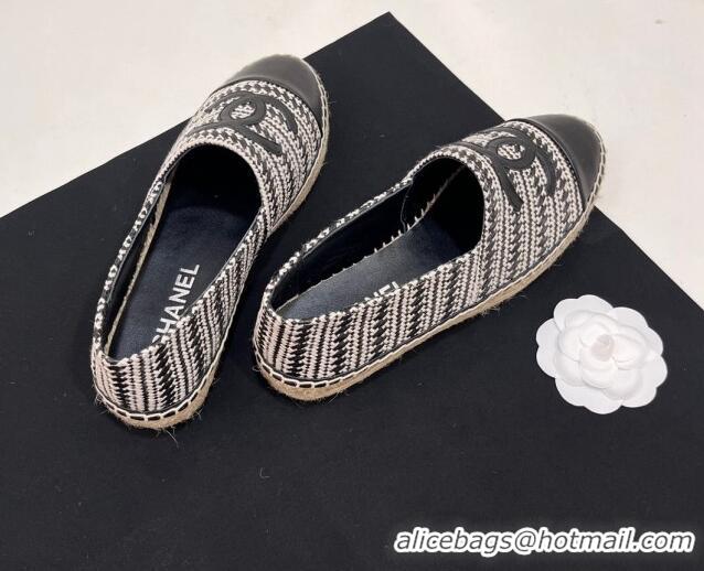 Purchase Chanel Braided Espadrilles Flat Black 723007