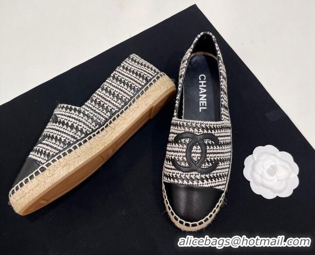 Purchase Chanel Braided Espadrilles Flat Black 723007