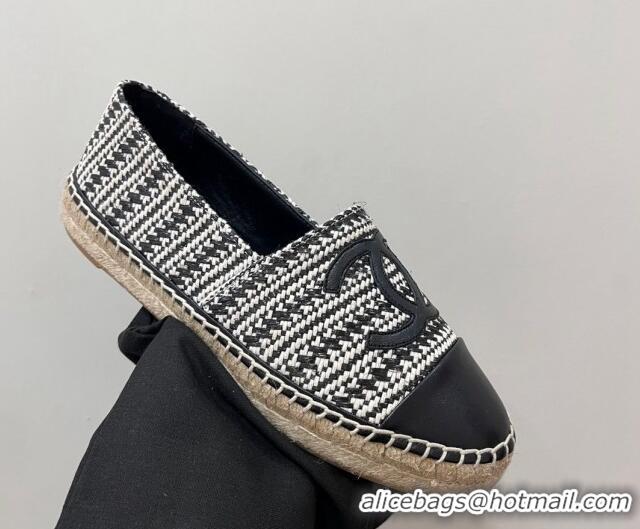 Purchase Chanel Braided Espadrilles Flat Black 723007