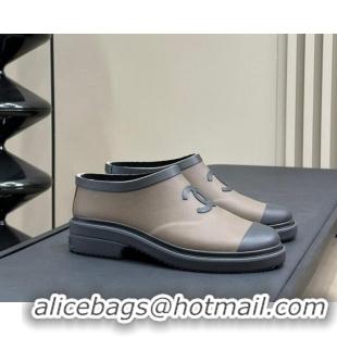 Classic Hot Chanel Rubber Ankle Rain Boots Grey 7230015