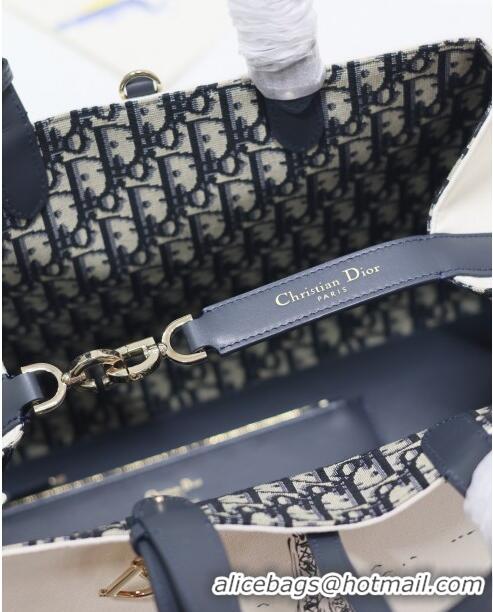 New Style Dior Large Dior Toujours Bag in Fabric with Paris Print 1188 White and Black 2024