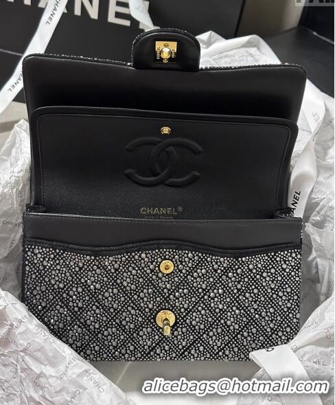 Trendy Design Chanel Classic Medium Flap Bag with Strass A01112 Black 2024