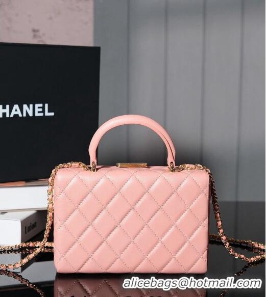 Famous Brand Chanel Lambskin Vanity Case Bag 2025A Light Pink