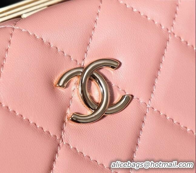 Famous Brand Chanel Lambskin Vanity Case Bag 2025A Light Pink