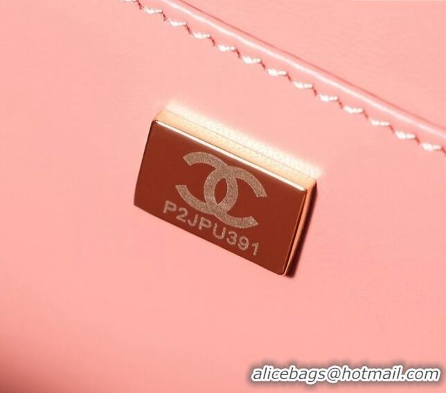 Famous Brand Chanel Lambskin Vanity Case Bag 2025A Light Pink