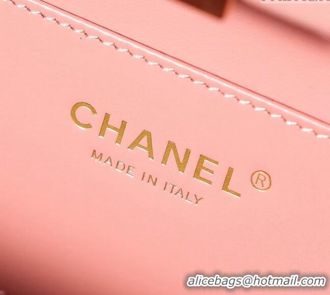 Famous Brand Chanel Lambskin Vanity Case Bag 2025A Light Pink