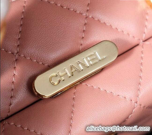 Famous Brand Chanel Lambskin Vanity Case Bag 2025A Light Pink