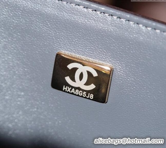 Luxurious Chanel Gradient Lambskin Classic 11.12 Flap Bag A01112 Grey 2024