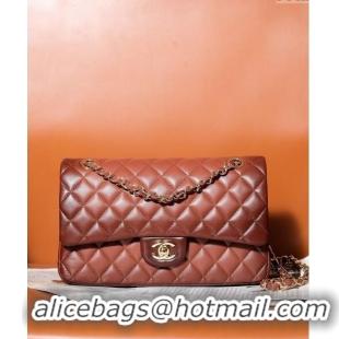 Good Taste Chanel Gradient Lambskin Classic 11.12 Flap Bag A01112 Brown 2024