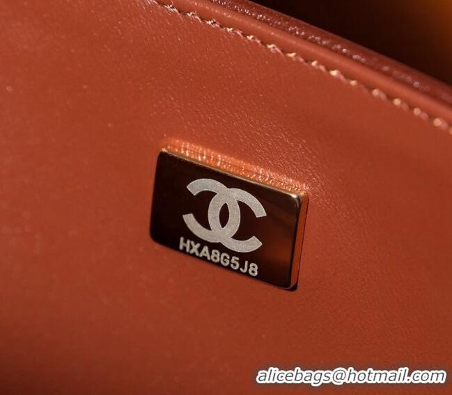 Good Taste Chanel Gradient Lambskin Classic 11.12 Flap Bag A01112 Brown 2024