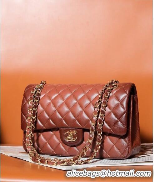 Good Taste Chanel Gradient Lambskin Classic 11.12 Flap Bag A01112 Brown 2024