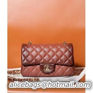 Top Design Chanel Gradient Lambskin Classic Mini Flap Bag A69900 Brown 2024