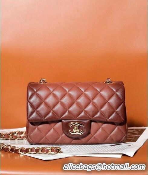 Top Design Chanel Gradient Lambskin Classic Mini Flap Bag A69900 Brown 2024