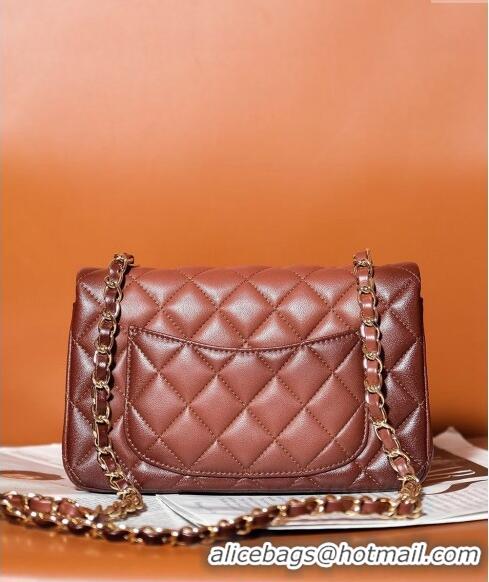 Top Design Chanel Gradient Lambskin Classic Mini Flap Bag A69900 Brown 2024