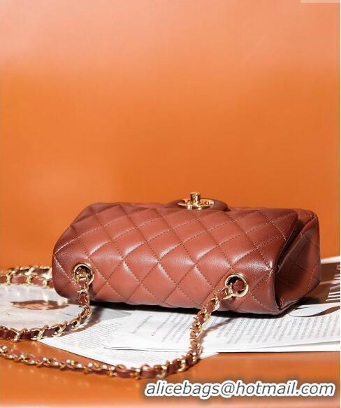 Top Design Chanel Gradient Lambskin Classic Mini Flap Bag A69900 Brown 2024