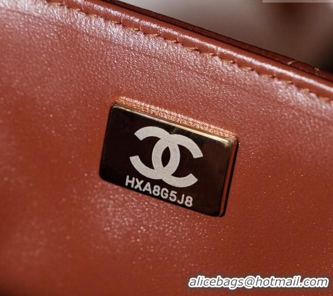 Top Design Chanel Gradient Lambskin Classic Mini Flap Bag A69900 Brown 2024