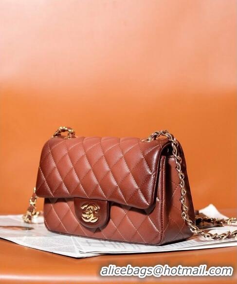 Top Design Chanel Gradient Lambskin Classic Mini Flap Bag A69900 Brown 2024