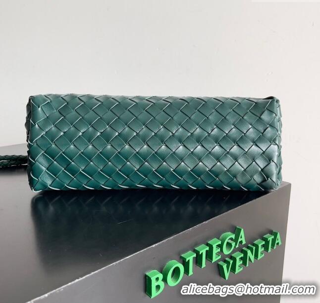 Super Quality Bottega Veneta Small East/West Andiamo Top Handle Bag in Intrecciato Leather 754990 Green 2024