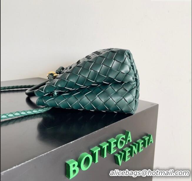 Super Quality Bottega Veneta Small East/West Andiamo Top Handle Bag in Intrecciato Leather 754990 Green 2024