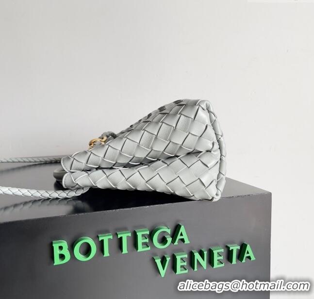 Top Quality Bottega Veneta Small East/West Andiamo Top Handle Bag in Intrecciato Leather 754990 Light Grey 2024