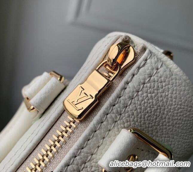 Grade Quality Louis Vuitton Nano Speedy Mini Bag in Bicolor Monogram Leather M24169 White/Green 2024