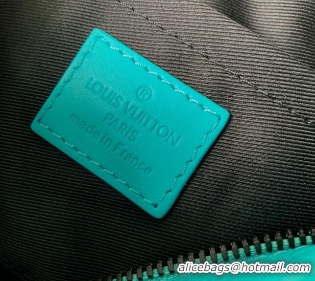 ​Top Design Louis Vuitton Mini Soft Trunk Bag in Taurillon Monogram Leather M11673 Turquoise Blue 2024