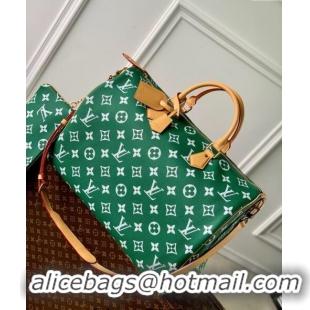 Luxurious Louis Vuitton Speedy P9 Bandouliere 50 Travel Bag in Soft calfskin M46991 Vert Green 2024