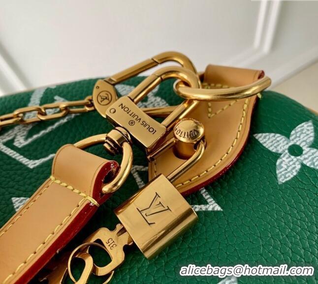 Luxurious Louis Vuitton Speedy P9 Bandouliere 50 Travel Bag in Soft calfskin M46991 Vert Green 2024