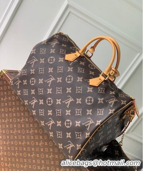 Grade Quality Louis Vuitton Speedy P9 Bandouliere 50 Travel Bag in Soft calfskin M46962 Monogram 2024