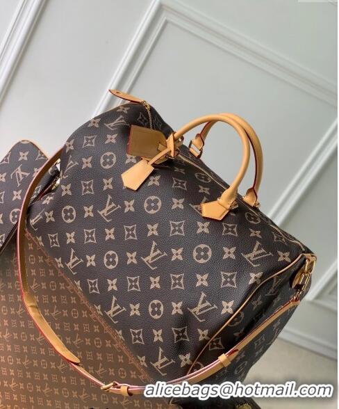 Grade Quality Louis Vuitton Speedy P9 Bandouliere 50 Travel Bag in Soft calfskin M46962 Monogram 2024