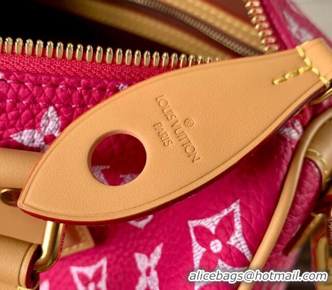 Super Quality Louis Vuitton Speedy P9 Bandouliere 25 Bag in Soft Calfskin M11562 Dark Pink 2024 Runway