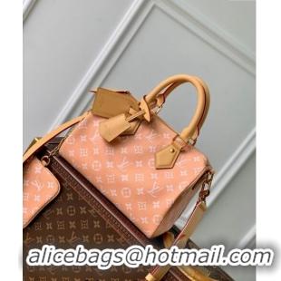 Top Grade Louis Vuitton Speedy P9 Bandouliere 25 Bag in Soft Calfskin M24424 Light Pink 2024 Runway